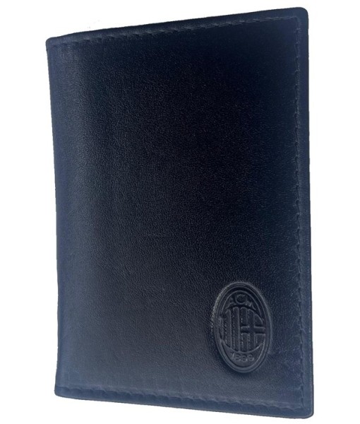 Portacarte Milan Ufficiale Vera Pelle Enzo Castellano Nero RFID - MI648