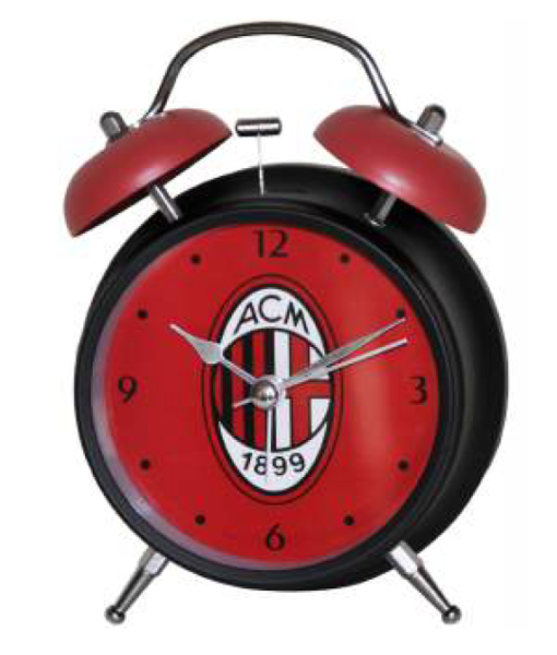 SVEGLIA MILAN UFFICIALE CLASSICA a 2 CAMPANE