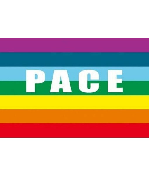 BANDIERA PACE GRANDE cm. 90 x 150 ARCOBALENO