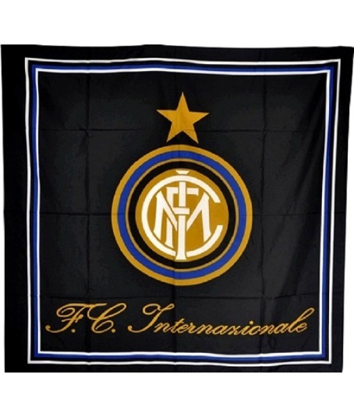 BANDIERONE INTER UFFICIALE NERO cm. 140 x 140 |BANDIERA INTER GRANDE