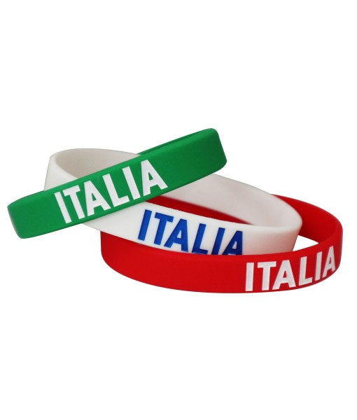 SET 3 BRACCIALETTI ITALIA F.I.G.C. UFFICIALE | KIT BRACCIALETTO ITALIA in SILICONE