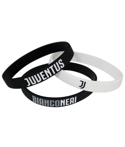 SET 3 BRACCIALETTI JUVENTUS UFFICIALE BRACCIALETTO in SILICONE