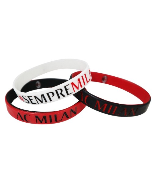 SET 3 BRACCIALETTI MILAN UFFICIALE BRACCIALETTO in SILICONE