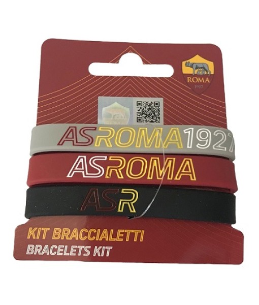 SET 3 BRACCIALETTI ROMA UFFICIALE BRACCIALETTO in SILICONE