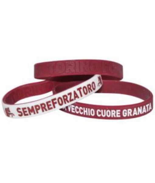 SET 3 BRACCIALETTI TORINO UFFICIALE BRACCIALETTO in SILICONE