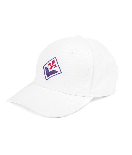 CAPPELLO FIORENTINA UFFICIALE in COTONE BIANCO RICAMATO 