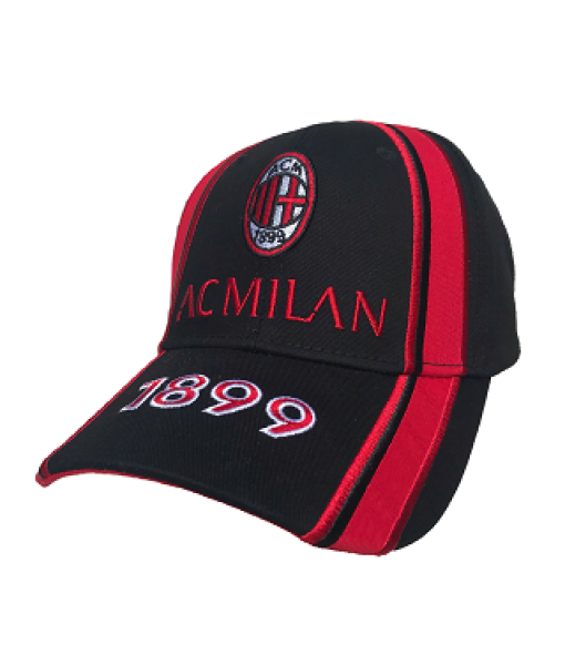 Cappello Milan rosso e nero ufficiale in cotone 100% - FLASH SRL