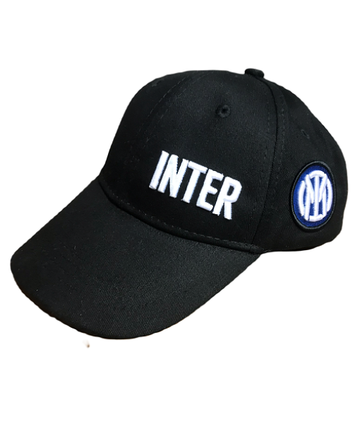 CAPPELLO INTER UFFICIALE LOGO NUOVO RICAMATO NERO