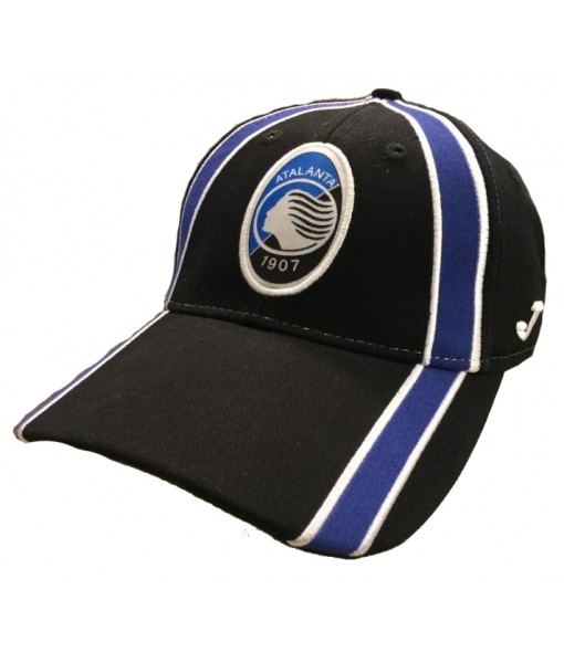 CAPPELLO ATALANTA UFFICIALE RICAMATO in COTONE NERO