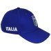 CAPPELLO ITALIA F.I.G.C. UFFICIALE in COTONE BLU ROYAL RICAMATO