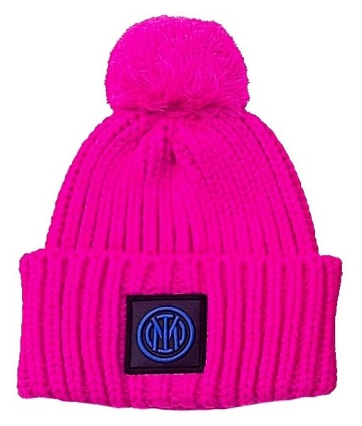 BERRETTO INTER UFFICIALE PON PON DONNA FUCSIA | CAPPELLO INVERNALE INTER ORIGINALE CASTELLANO FUXIA