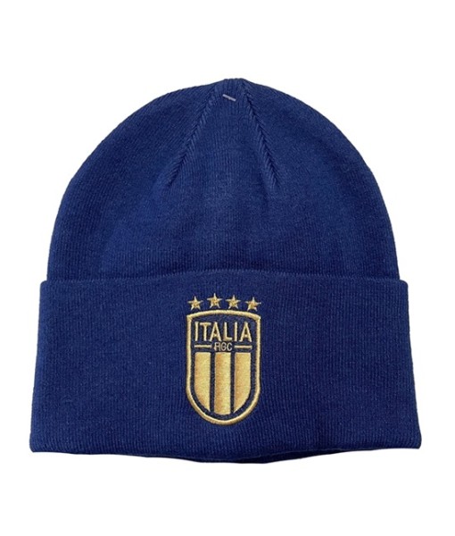 BERRETTO ITALIA F.I.G.C. UFFICIALE BLU| CAPPELLO INVERNALE ITALIA RICAMATO