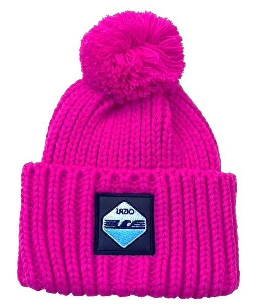 BERRETTO LAZIO UFFICIALE PON PON DONNA FUCSIA | CAPPELLO INVERNALE LAZIO ORIGINALE CASTELLANO FUXIA