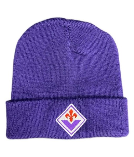 BERRETTO FIORENTINA UFFICIALE in ACRILICO VIOLA| CAPPELLO INVERNALE FIORENTINA RICAMATO