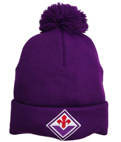BERRETTO FIORENTINA UFFICIALE PON PON | CAPPELLO INVERNALE FIORENTINA RICAMATO VIOLA