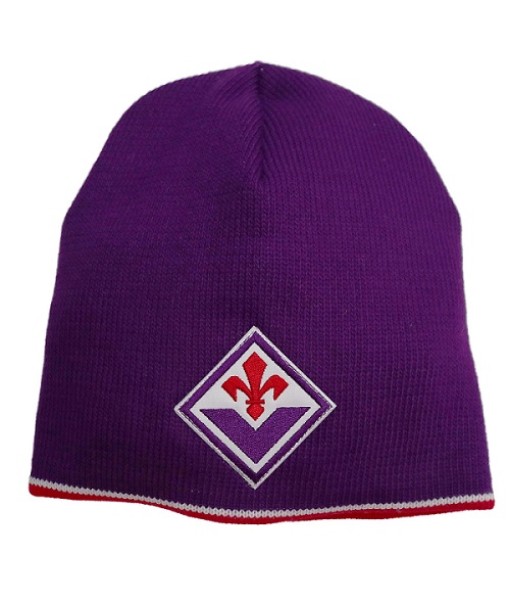 BERRETTO FIORENTINA UFFICIALE in ACRILICO STEMMA NUOVO | CAPPELLO INVERNALE FIORENTINA RICAMATO VIOLA