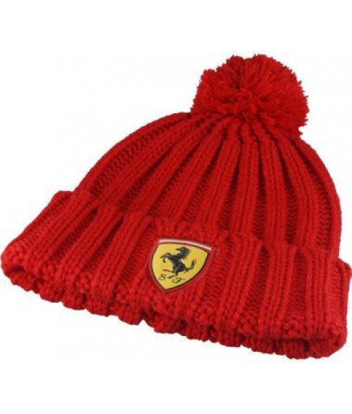BERRETTO FERRARI UFFICIALE PON PON BAMBINO | CAPPELLO INVERNALE SCUDERIA FERRARI BAMBINO ORIGINALE