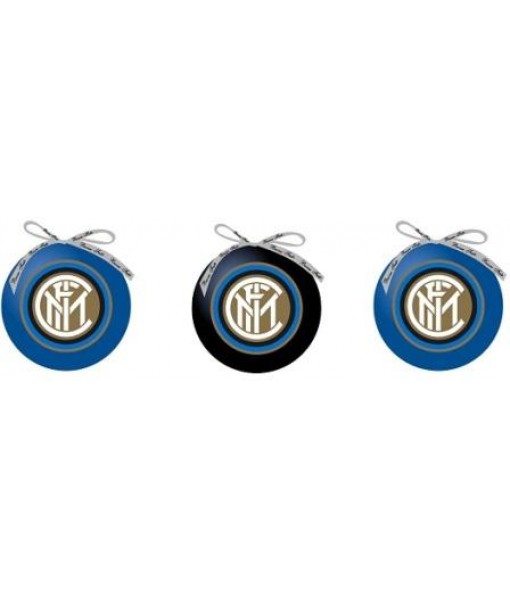 PALLE DI NATALE INTER UFFICIALE SET 3 pz. PALLINE PER ALBERO DECORATIVE