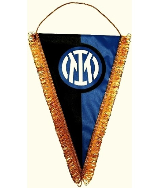 GAGLIARDETTO INTER UFFICIALE LOGO NUOVO misura grande cm. 25 x 35 TRIANGOLARE NERAZZURRO