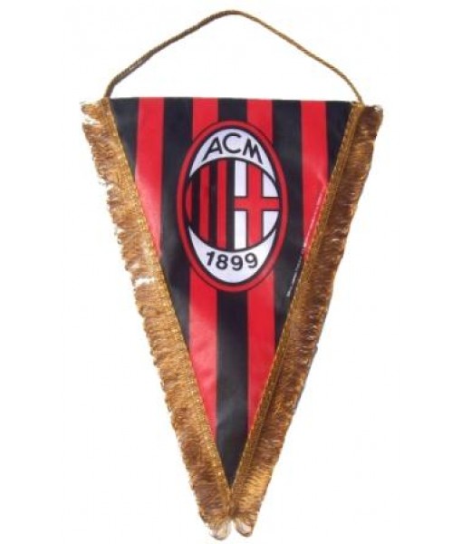 GAGLIARDETTO MILAN UFFICIALE cm. 20 x 28 TRIANGOLARE ROSSONERO