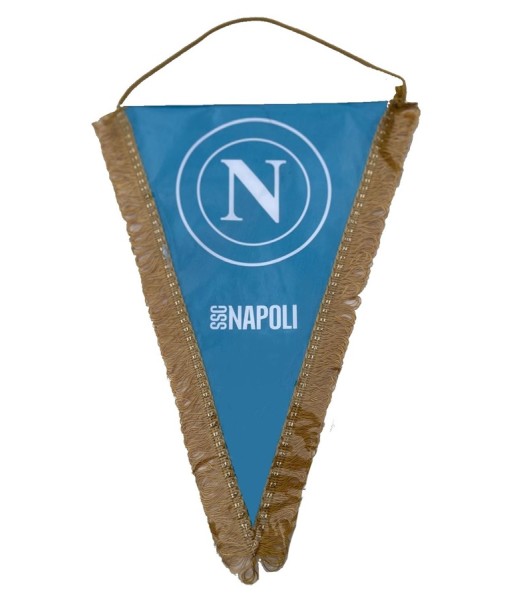GAGLIARDETTO NAPOLI UFFICIALE MEDIO cm. 20 x 28 TRIANGOLARE AZZURRO