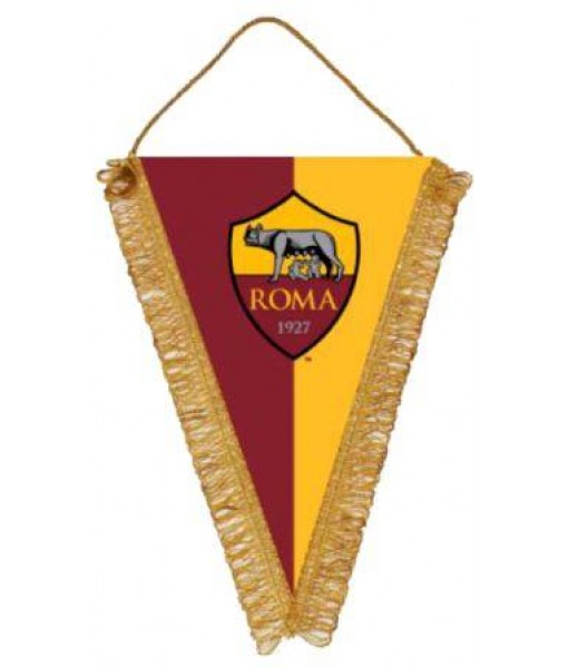 GAGLIARDETTO ROMA UFFICIALE cm. 20 x 28 TRIANGOLARE GIALLOROSSO