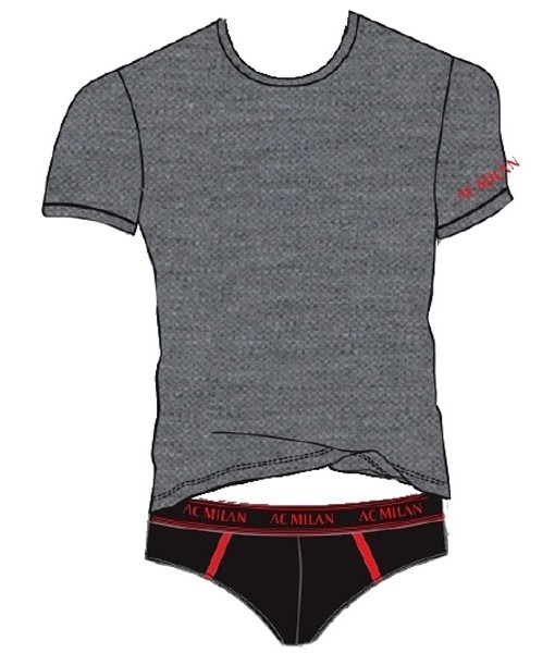 Completo T-shirt + Slip Milan Ufficiale Intimo Uomo