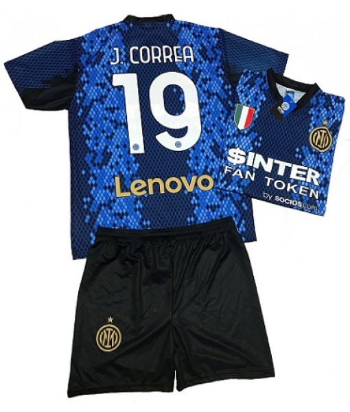 COMPLETO CORREA INTER UFFICIALE 2021-2022 HOME 19 MAGLIA + PANTALONCINI