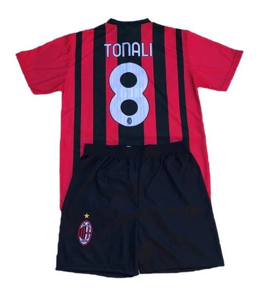 COMPLETO TONALI MILAN UFFICIALE 2021-2022 HOME 8 MAGLIA + PANTALONCINI