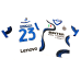 MAGLIA BARELLA INTER UFFICIALE 2021-2022 AWAY BIANCA 23 ADULTO e BAMBINO 