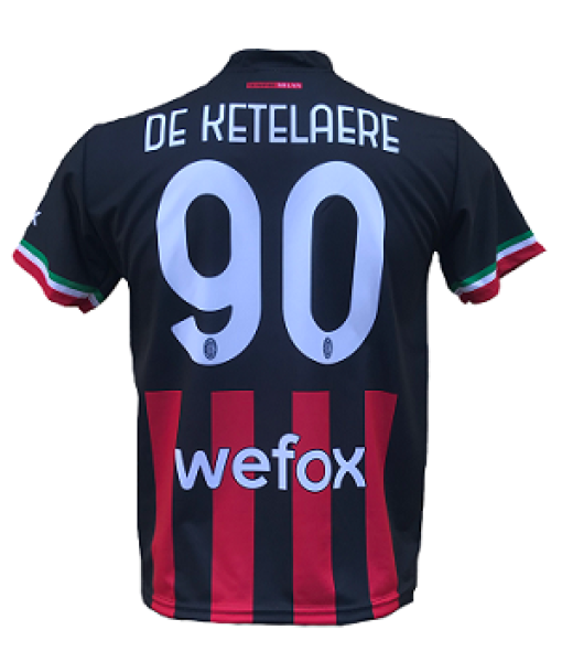 MAGLIA DE KETELAERE MILAN UFFICIALE 2022-2023 HOME 90 ADULTO e BAMBINO 