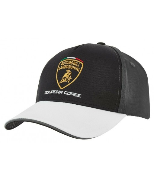 CAPPELLO LAMBORGHINI SQUADRA CORSE UFFICIALE ORIGINALE BIANCO BLU