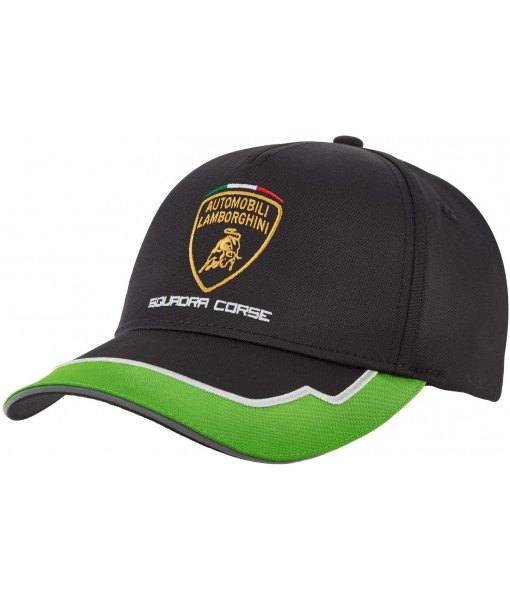 CAPPELLO LAMBORGHINI SQUADRA CORSE UFFICIALE ORIGINALE NERO VERDE