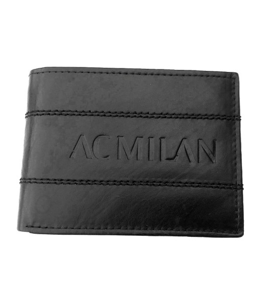 PORTAFOGLIO MILAN UFFICIALE NERO SLIM in VERA PELLE ORIGINALE ENZO CASTELLANO 042