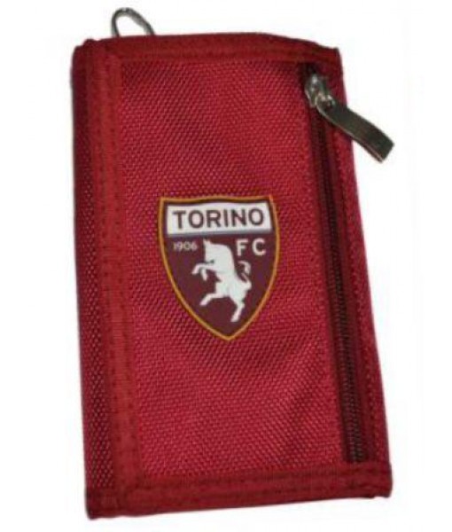 PORTAFOGLIO TORINO UFFICIALE BORSELLINO TORO a STRAPPO con GANCIO PORTACHIAVI