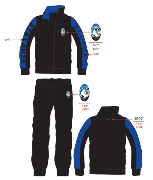 TUTA ATALANTA UFFICIALE da CASA UOMO tg. S M L XL XXL Nerazzurra