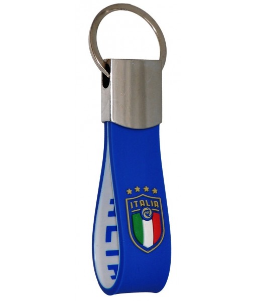 PORTACHIAVI ITALIA F.I.G.C. UFFICIALE in GOMMA METALLO | PORTACHIAVE ITALIA