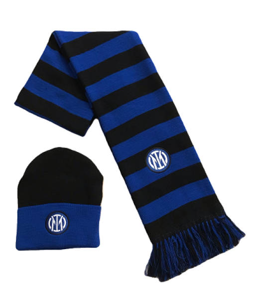SET INTER SCIARPA + BERRETTO UFFICIALE KIT INVERNALE in ACRILICO 04