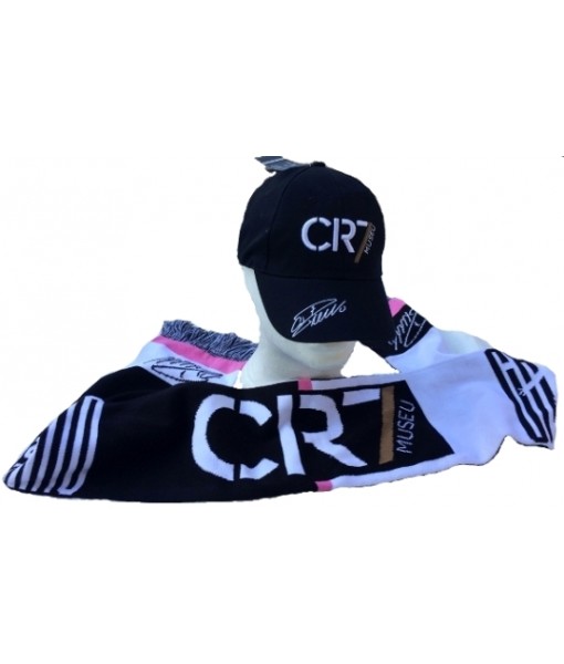 SET CR7 CRISTIANO RONALDO ORIGINALE SCIARPA + CAPPELLO CAPPELLINO KIT UFFICIALE 009