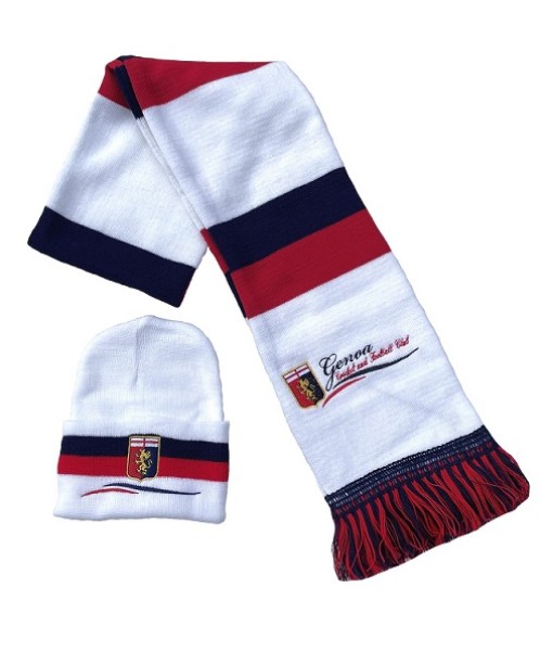 SET GENOA SCIARPA + BERRETTO UFFICIALE KIT INVERNALE BIANCO