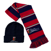 SET GENOA SCIARPA + BERRETTO UFFICIALE KIT INVERNALE ROSSOBLU TRICOLORE