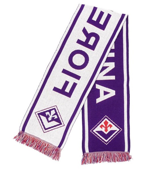 SCIARPA FIORENTINA UFFICIALE JACQUARD in ACRILICO BIANCO VIOLA