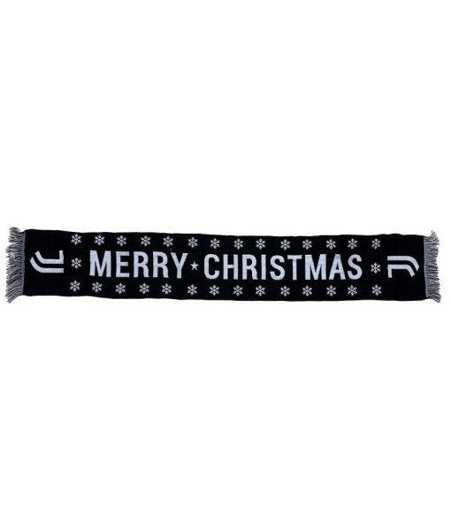 SCIARPA JUVENTUS UFFICIALE JACQUARD NERA NATALIZIA MERRY CHRISTMAS