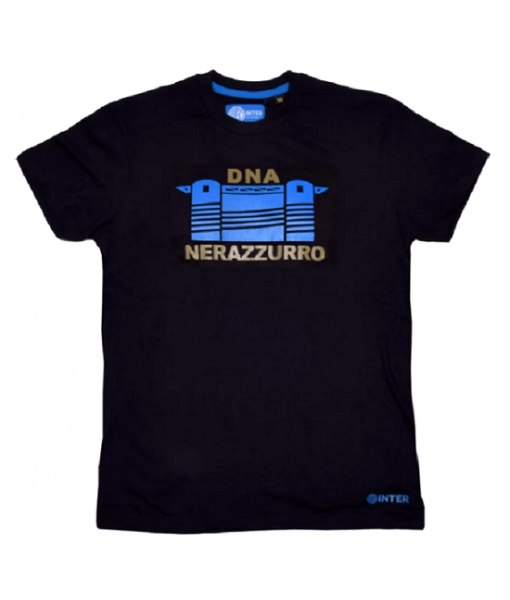 T-SHIRT INTER UFFICIALE DNA NERAZZURRO ADULTO XXL XL L M S in COTONE