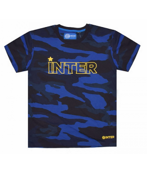 T-SHIRT INTER UFFICIALE CAMOUFLAGE ADULTO XXL XL L M S in COTONE