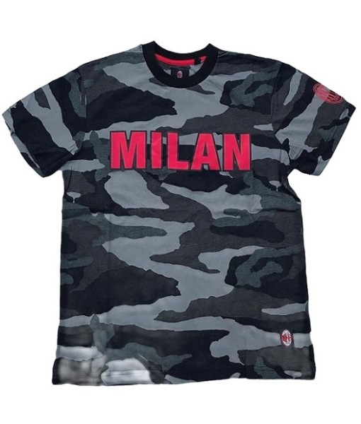 T-SHIRT MILAN UFFICIALE CAMOUFLAGE ADULTO XXL XL L M S in COTONE