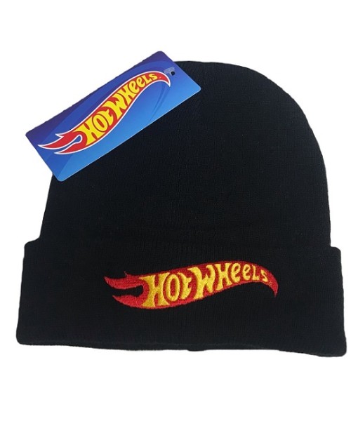 BERRETTO HOT WHEELS ORIGINALE in ACRILICO | CAPPELLO INVERNALE HOT WHEELS RICAMATO NERO