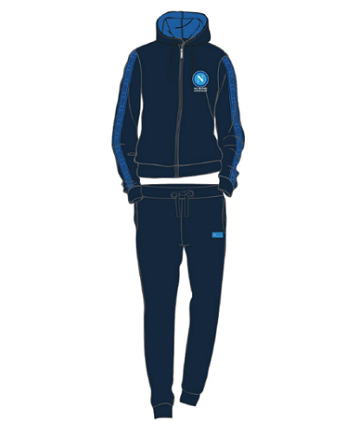 TUTA NAPOLI UFFICIALE UOMO in COTONE LEGGERO BLU